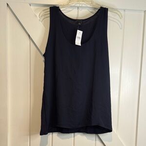 Ann Taylor Dark Navy Scoop Neck Tank